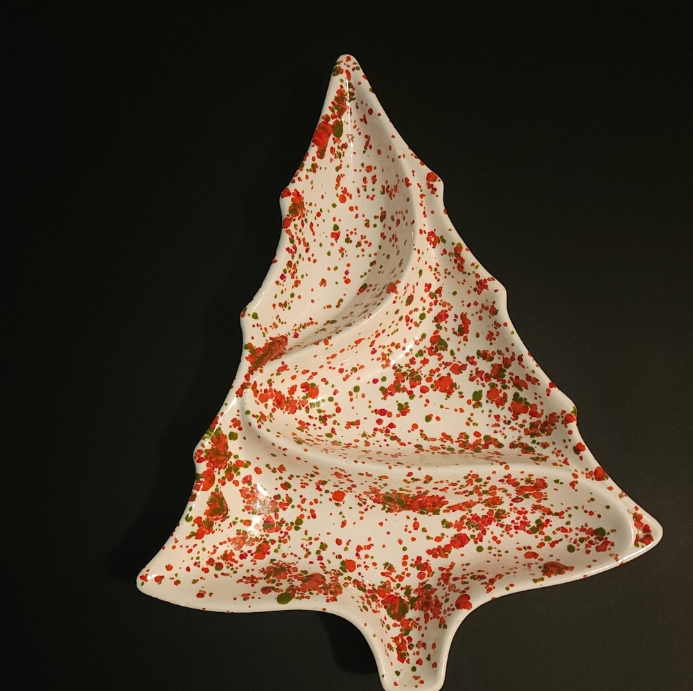 Festive Christmas Tree Shaped Dish
